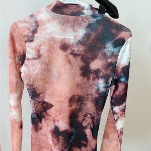 Bardot Multicolor Tie-Dye Long Sleeve Top
